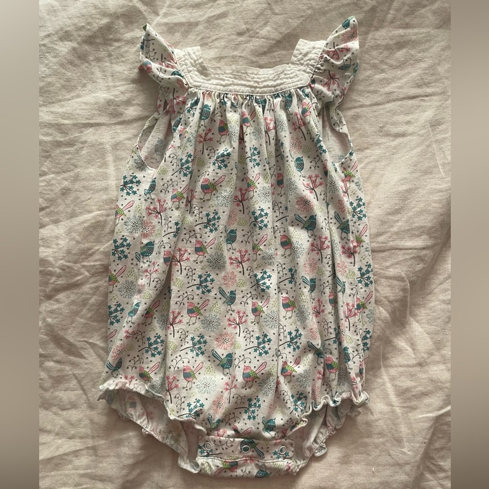 Feather Baby Floral Romper